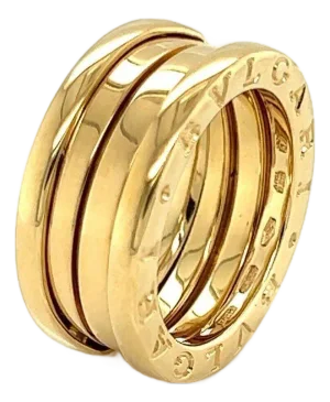 Mid 20th Century Bvlgari B.zero1 Three-Band Ring in 18k Yellow Gold Size EU 49 US 4.5