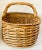 Farmhouse Vintage French Provençal Rattan Wicker Picnic Basket With Woven Handle, Leather Straps, and Double Hinged Lid, 1960s For Sale - Image 3 of 12