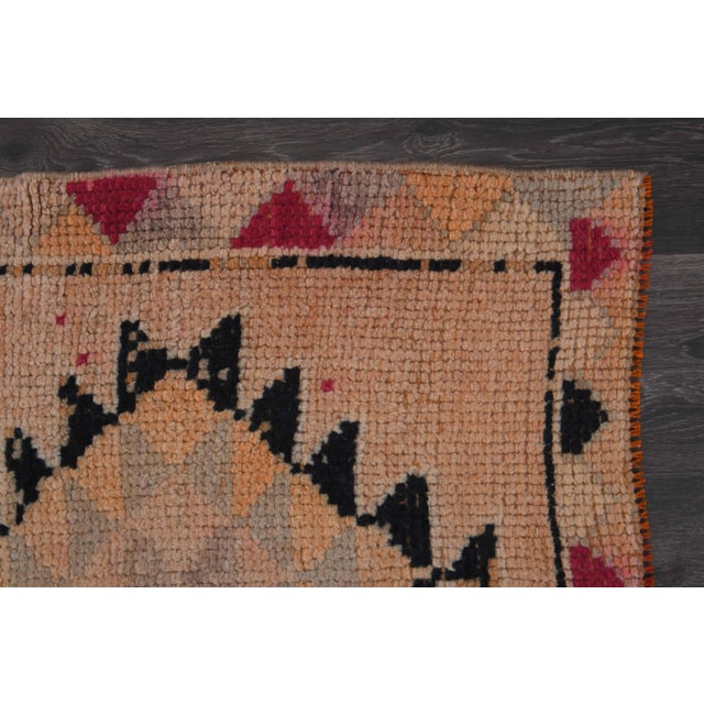 Textile 1970s Vintage Turkish Hand-Knotted Wool Cotton Beige Runner Rug For Sale - Image 7 of 11