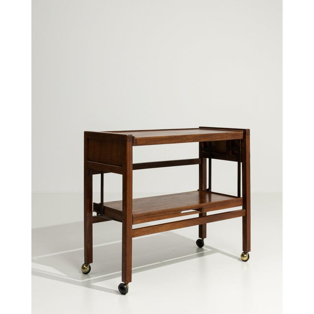 Brown Early 20th Century France Art Deco Brown Wood Bar Carts & Dry Bars For Sale - Image 8 of 11