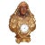 Giltwood and Polychrome Bust With Clock For Sale
