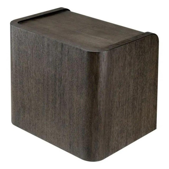 Mocha Oak Veneer Nightstands, Set of 2 For Sale - Image 6 of 9