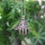 Silver Vintage Berber Hand of Fatima/ Hamsa Sterling Silver Pendant With Abstract Foliate Motif For Sale - Image 8 of 9