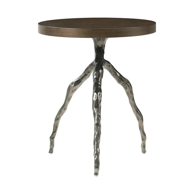 Modern Faux Bois Accent Table in our dark Earth Finish. This contemporary accent table is made of figured ash and with...