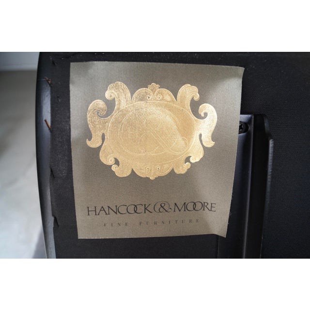 2010’s Hancock & Moore Leather & Lacquer Executive Office Desk Chair For Sale - Image 12 of 12