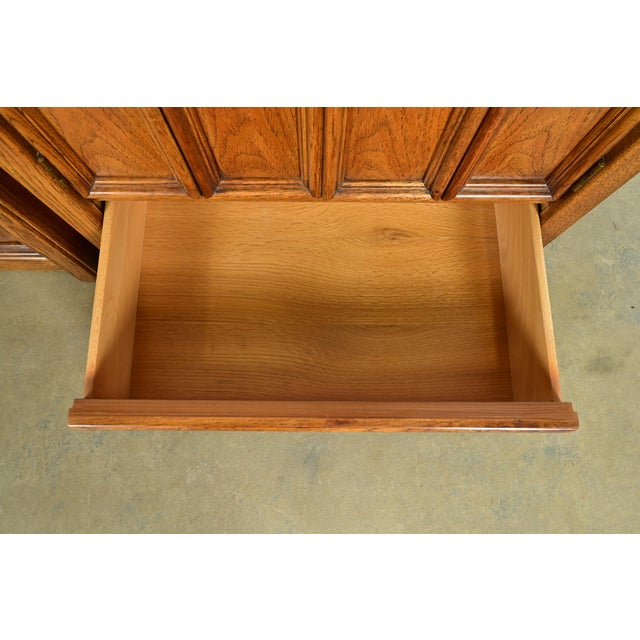 Wood Thomasville Mid-Century Modern Hollywood Regency Sculpted Walnut Campaign Nightstands, Pair For Sale - Image 7 of 17