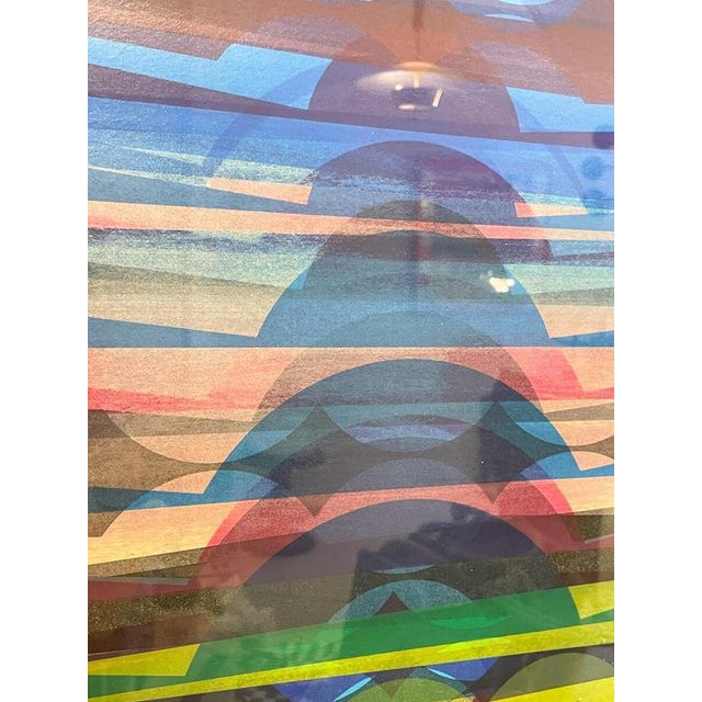 Modern Dordevic Miodrag, Abstract Composition, Gouache on Paper, 1970, Framed For Sale - Image 3 of 8