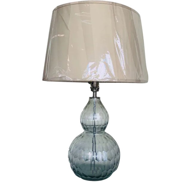 Faceted Glass Table Lamp For Sale