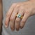 Not Yet Made - Made To Order Topaz Solitaire Ring for Men Silver, Gold, Size 9.5 For Sale - Image 5 of 6