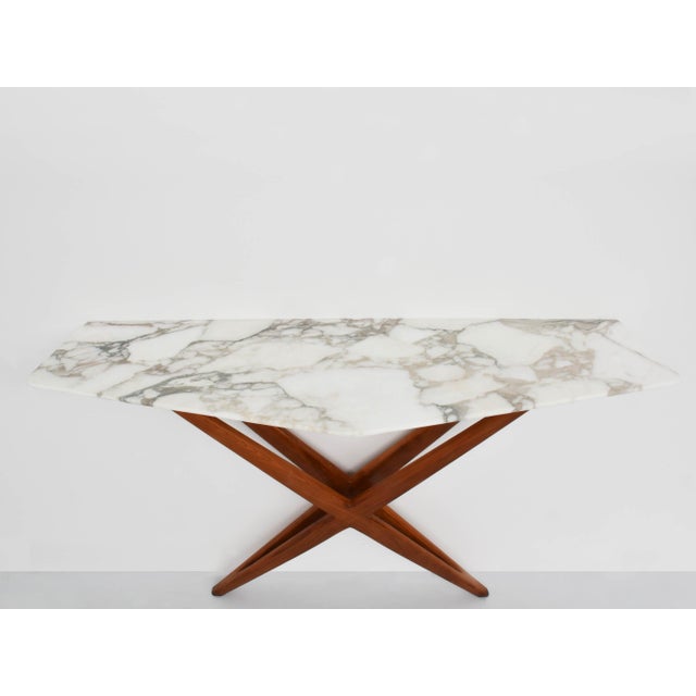 Console Table in Fruit Wood and Marble from Studio BBPR Milano, 1958 For Sale - Image 6 of 12