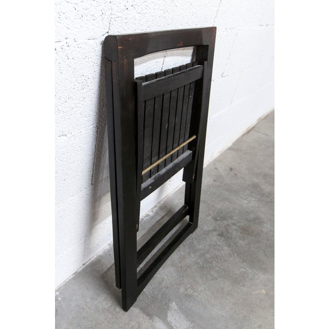Black Black Folding Chair by Aldo Jacober for Alberto Bazzani, 1960s For Sale - Image 8 of 12