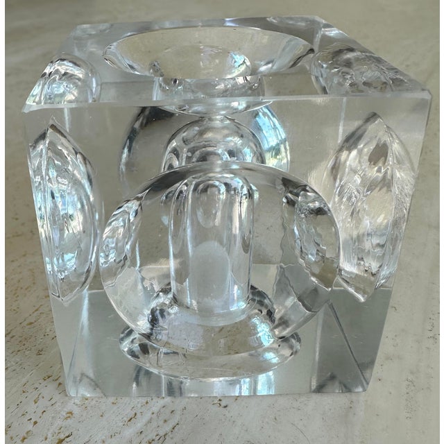 Glass Mid-Century Modern Glass Salt and Pepper Shakers For Sale - Image 7 of 11