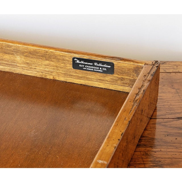 1970s Guy Chaddock Distressed English Country Writing Table For Sale In New York - Image 6 of 6