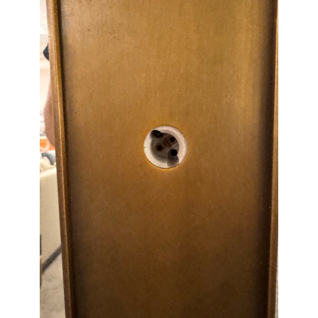 Restoration Hardware Illuminated Leaner Mirror in Aged Brass For Sale - Image 11 of 12