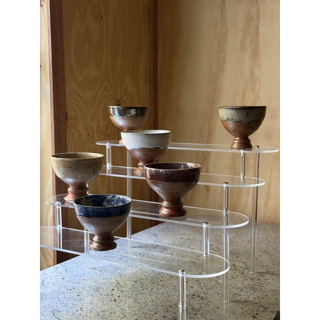 Vintage Hand-Crafted Studio Ceramic Chawan Bowls, 1980s, Set of 6 For Sale - Image 12 of 15