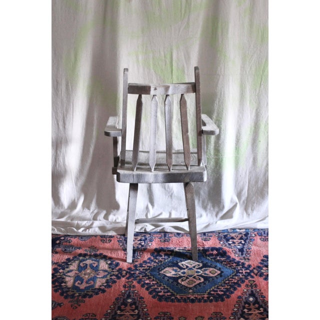 Handmade Rustic Chair in White From the 40s For Sale - Image 4 of 16