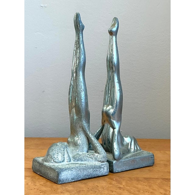 Contemporary Vintage Deco Frantart Sasparilla Nude Bookends - Set of 2 For Sale - Image 3 of 12