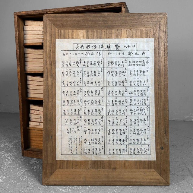 Japanese Archive Cabinet with 40 Books on Noh Theater (1929, Lithograph Print). For Sale - Image 12 of 18