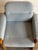 Blue Teak Blue Lounge Chair Fabric Upholstered Armchair Wooden Living Room Seating Denmark 1980s For Sale - Image 8 of 9