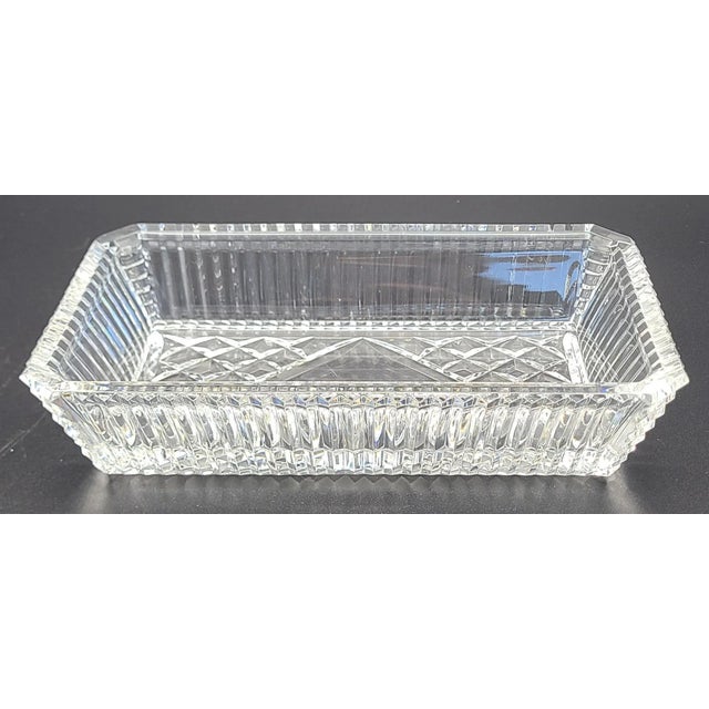 Waterford Crystal Vintage Waterford Crystal Large Open Butter Dish or Trinket Tray For Sale - Image 4 of 10