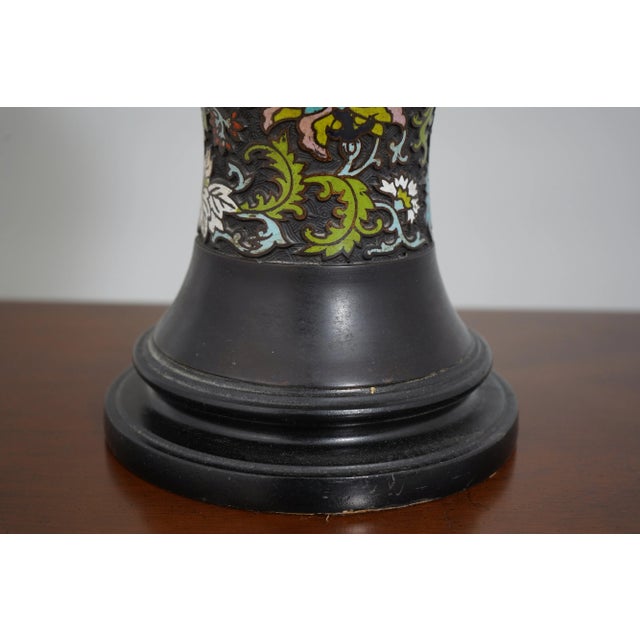Chinese Vintage Bronze Chinese Oriental Table Lamp For Sale - Image 3 of 11