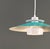 Turquoise and White Pendant Lamp from Dana Light, Denmark, 1970s For Sale - Image 4 of 10