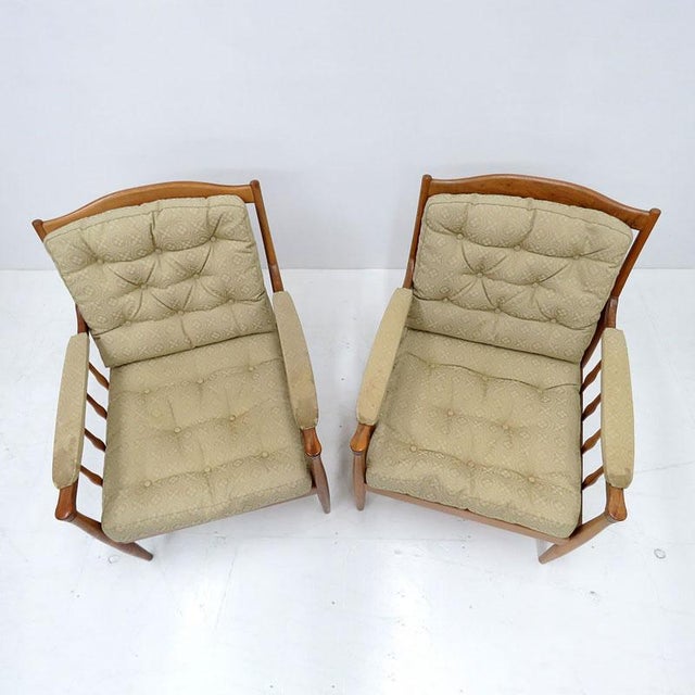 Wood Armchairs by Kerstin Hörlin-Holmquist for Ope Möbler, 1960 For Sale - Image 7 of 7