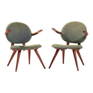 Ilmari Tapiovaara Style Mid Century Dutch Lounge Chairs For Sale