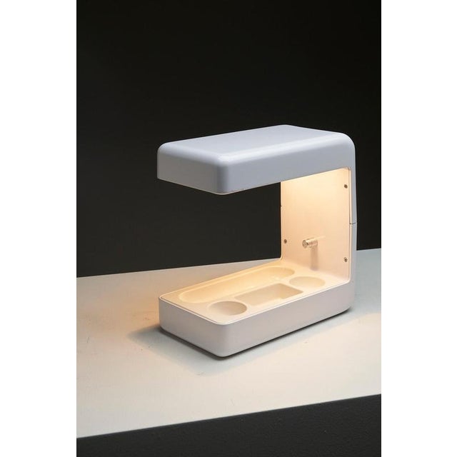 Gold Italian Space Age White Isos Desk Lamp from Tronconi, 1972 For Sale - Image 8 of 10