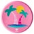 Pink Limited Edition Sobe Palms Circular Sustainable Tray in Aluminum by Altreforme For Sale - Image 8 of 8