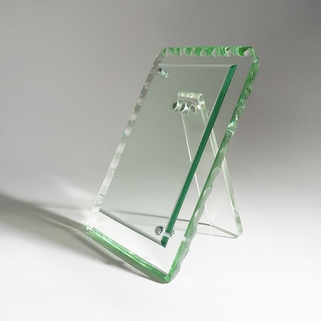 Hammered Glass Tabletop Photo Frame, 1960s For Sale - Image 10 of 15