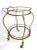 1960s Italian Gilt Iron Rope Bar Cart With Glass Shelves For Sale - Image 4 of 8
