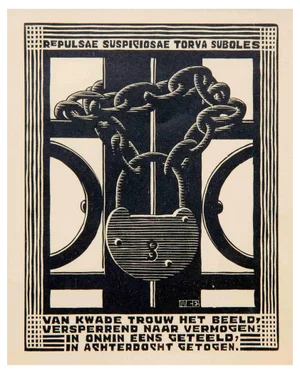 Maurits Cornelis Escher, Padlock, Woodcut, 1931