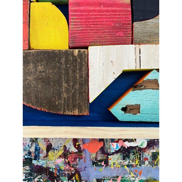 2020s Color Build: Summer Sail in Royal Blue Abstract Artwork by Poppy Dodge For Sale - Image 5 of 6