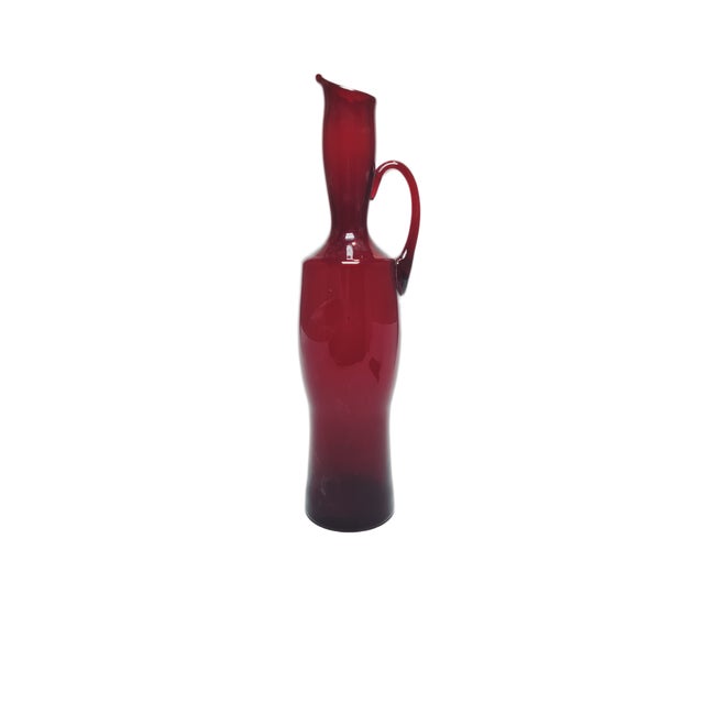 Glass Postmodern Jug by Zbigniew Horbowy for Sudety Glassworks, Poland, 1970s For Sale - Image 7 of 18