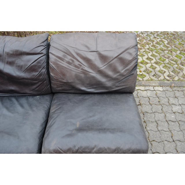 Vintage Modular Sectional Sofa in Leather from Laauser, 1970s, Set of 3 For Sale - Image 10 of 18