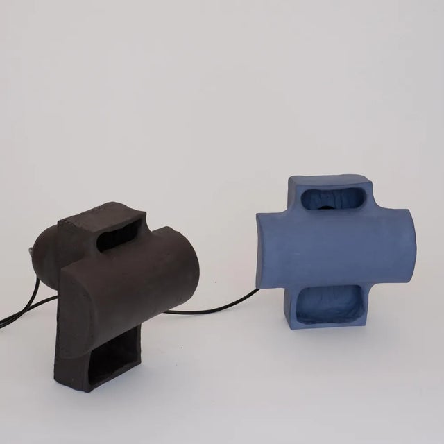 Contemporary Accre Small Lamps by Ia Kutateladze, Set of 2 For Sale - Image 3 of 6