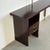 Mid-Century Italian Walnut Vanity Console with Brass Legs and Circular Mirror, 1950s For Sale - Image 12 of 17