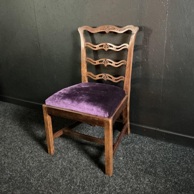 Wood Georgian Mahogany Ladderback Chairs, 1790, Set of 8 For Sale - Image 7 of 9