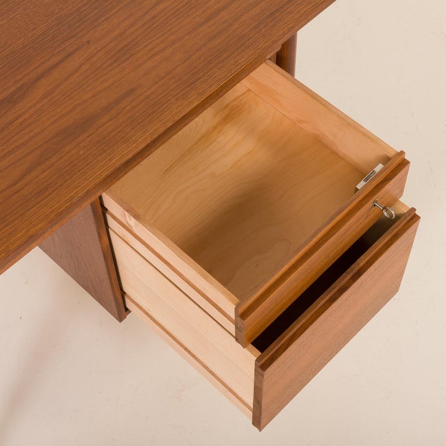 Mid-Century Modern Teak Desk with Extension from Austvoll Møbelfabrikk, Norway, 1960s For Sale - Image 10 of 18