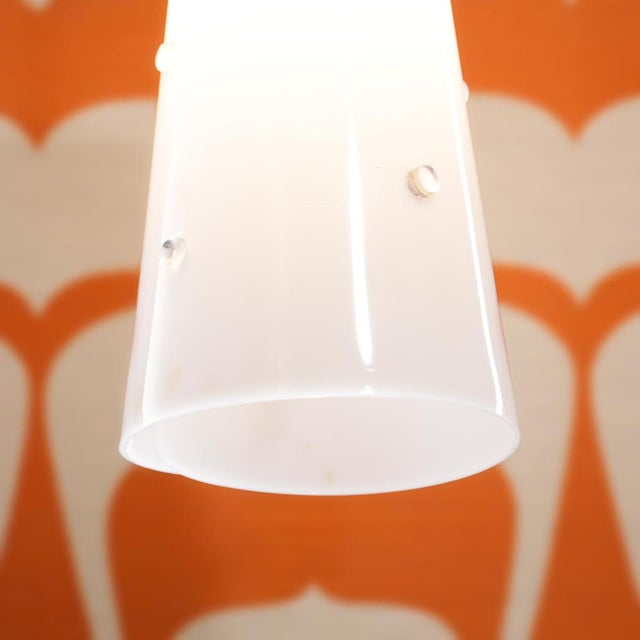 Plastic Vintage Pendant Light Cone with Acrylic Glass Lampshade, 1960s For Sale - Image 7 of 11