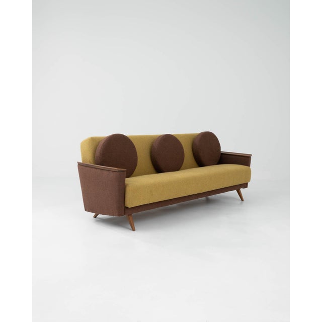 Brown 20th Century Scandinavian Upholstered Sofa For Sale - Image 8 of 18
