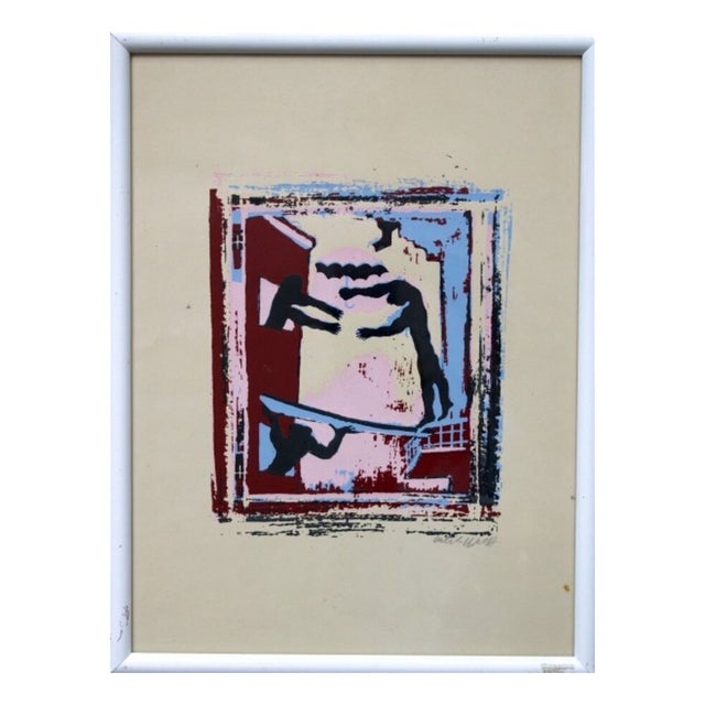 Simon Shegelman, Care, 1980s, Screen Print For Sale