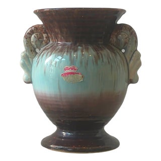 Vintage Ceramic Handled Model 92-15 Vase by Bay For Sale