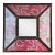 Vintage Peruvian Reverse Painted Glass Floral Mirror 23x23" For Sale