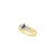 Contemporary Diamond & Marquise Sapphire Ring .40cttw 14K Yellow Gold, Size 9 For Sale - Image 3 of 3