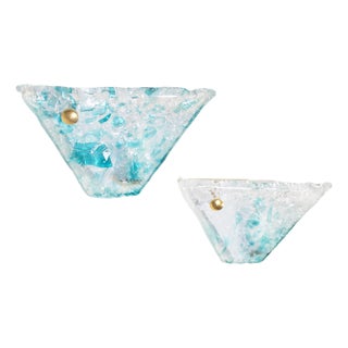 Vintage Italian Wall Lamps in Murano Glass from La Murrina, 1980s, Set of 2 For Sale