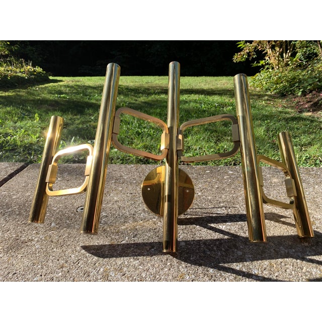 Large Space Age Wall Lamp Sculpture from Maison Jansen and Sciolari, 1960s For Sale - Image 10 of 18