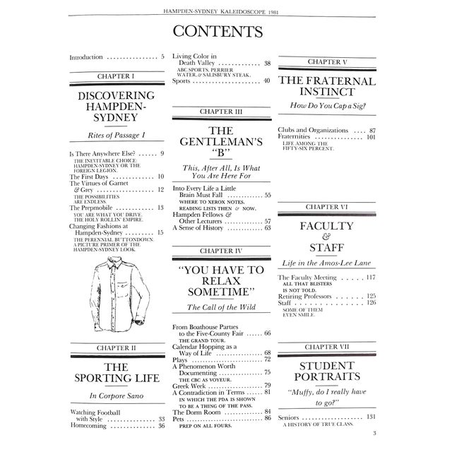 "The Official Preppy Yearbook Hampden-Sydney College Kaleidoscope" 1981 Birnbach, Lisa [Edited By] For Sale - Image 15 of 18