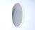 Wood Oval White Wooden Wall Mirror, 1960s For Sale - Image 7 of 7